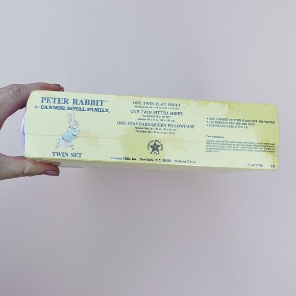 Vintage Beatrix Potter Friends of Peter Rabbit Cannon Twin Sheet Set NEW SEALED! - Picture 6 of 10